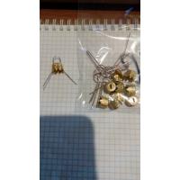 Ковпачки для новорічних куль діам.  10 мм (10 шт) КОЛІР- ЗОЛОТО